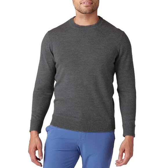 Mizzen + Main Charcoal Gray Crewneck Sweater Trim Fit Size M - Picture 1 of 4